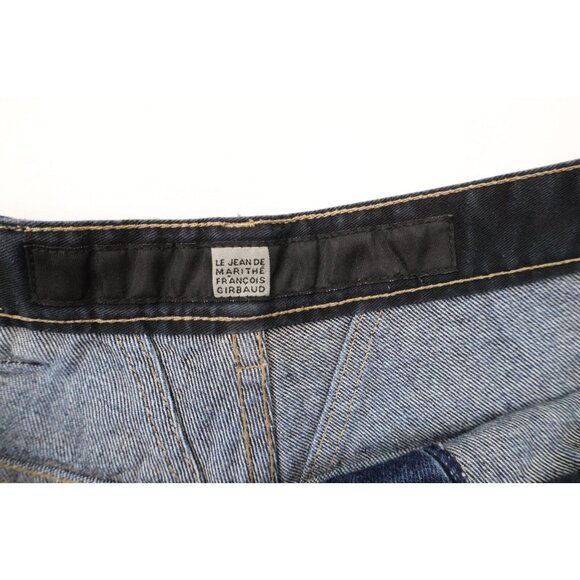 Vintage 90s Marithe Francois Girbaud Mens 34 Distressed Baggy Fit Denim Shorts - Picture 8 of 14